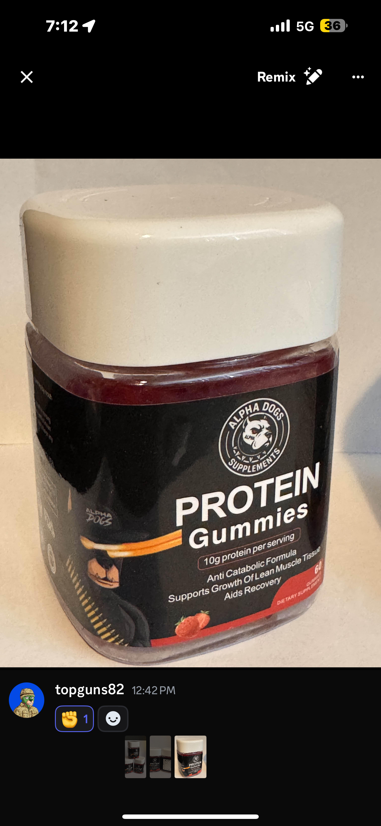 Alpha Dogs Protein Gummies - 10g protein per serving with anti-catabolic formula